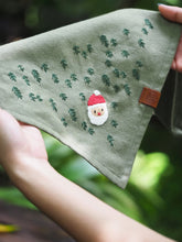 Load image into Gallery viewer, Christmas Embroidery Bandana 2024: Santa Claus in Pine Woods
